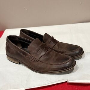 Giorgio Brutini Dark Brown Leather Slip-Ons